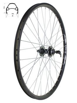  aluminum  Front Bicycle Wheel 26" for disc brakes, rim cone,black