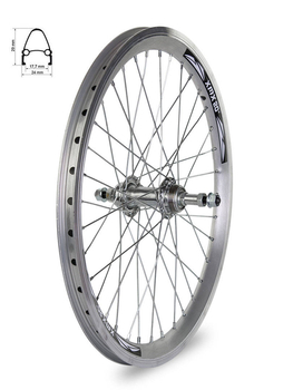 Aluminium Wheel 20" Silver Steel Hub