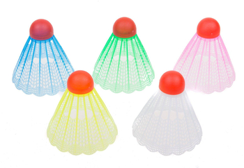 Badminton shuttlecocks Vivo plastic colour 5 pcs tube