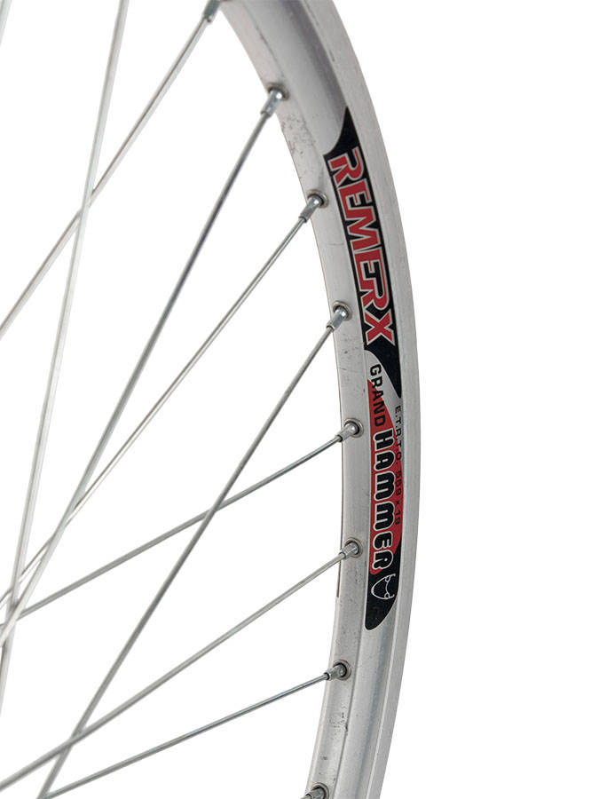 Aluminum Rear Bicycle Wheel 26" for cassette 7 rows, rim cone, silver