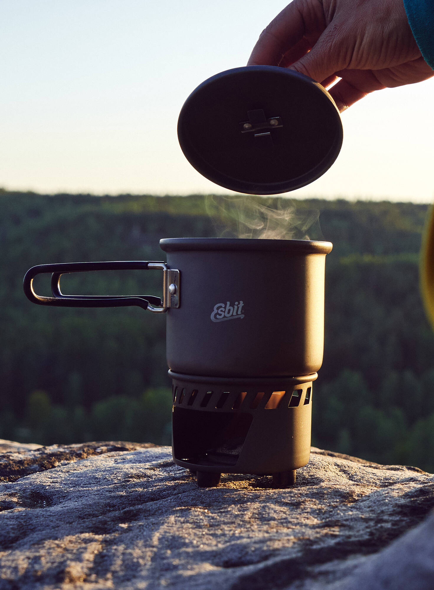 Esbit Solid Fuel Stove and Cookset Camping Equipment Camping and Hiking Camp Cookware
