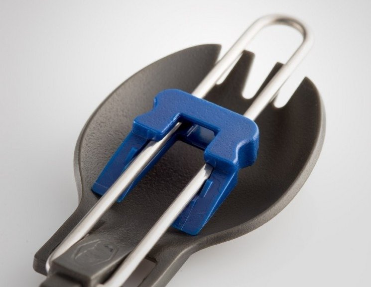 GSI Outdoors Folding Foon 2in1 Fork and Spoon Blue Camping Equipment