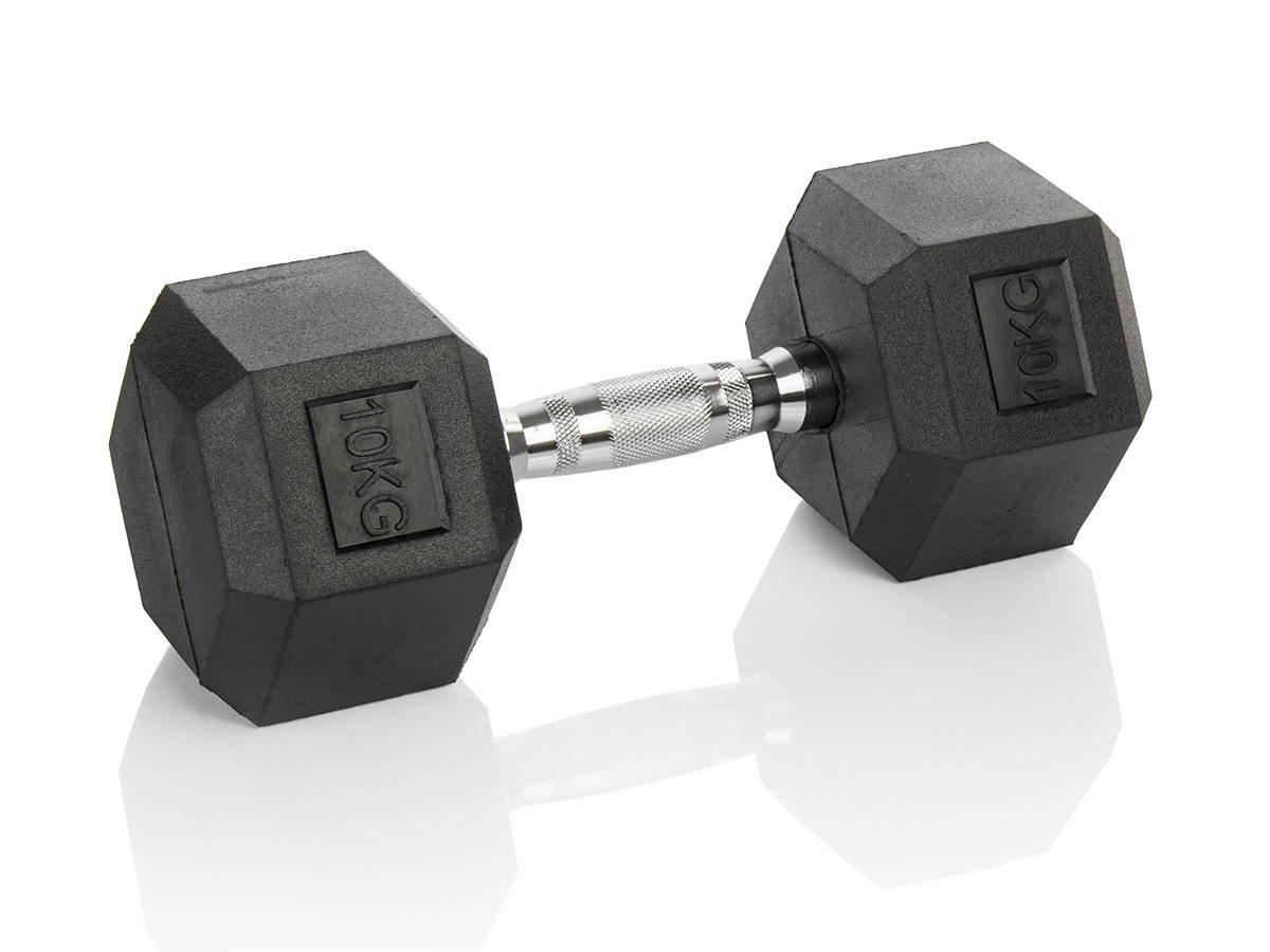 HEXHEAD DUMBBELL HEX 10 KG BLACK HEXAGONAL DUMBBELL Gym Equipment