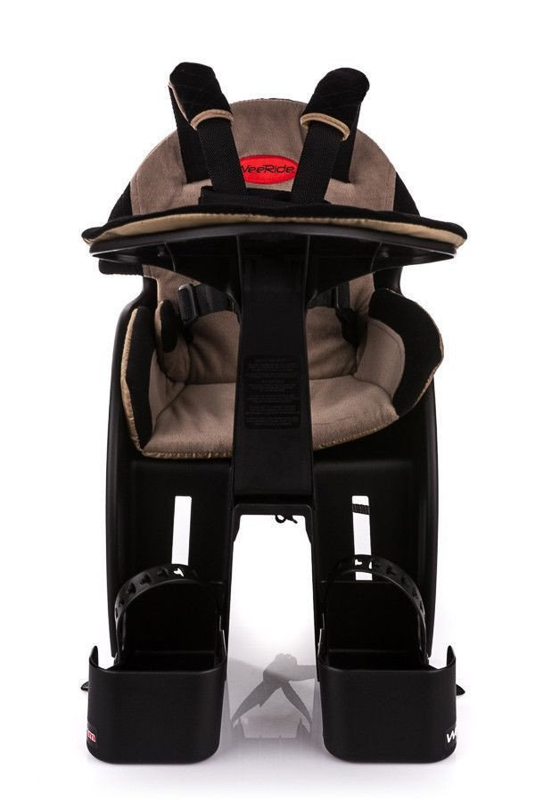 WeeRide Safe Front Deluxe Baby Bike Seat Black / Beige Bicycle