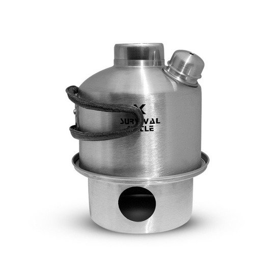 Survival Kettle Mini 0.3-0.4 L Silver mini tourist kettle 0.3l