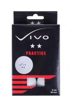 Vivo Practice Tischtennisbälle, 6 Stk. Weiß