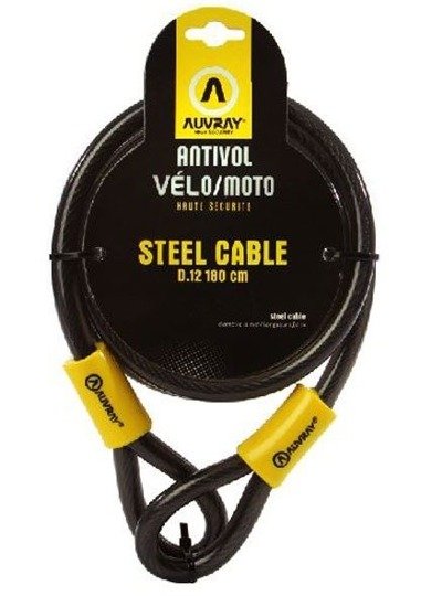 Bike Lock Steel Cable AUVRAY - 180 cm x 12 mm