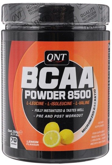 QNT BCAA 8500 Pre and Post Workout Instant Powder - 350g Lemon