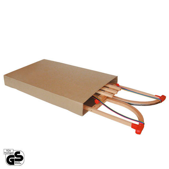 Holzschlitten Yaro 90 cm Schlitten Fahren Gefaltet