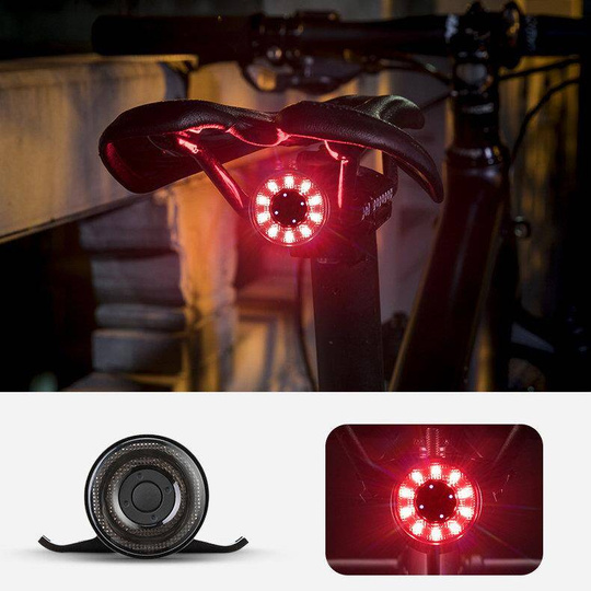 Rear LED bike light Wozinsky WRBLB2 - USB, red light