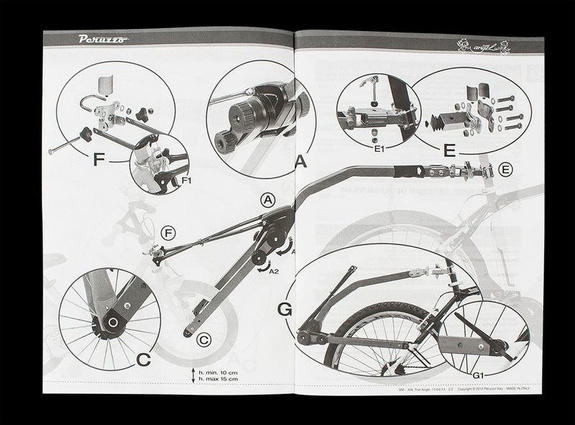 Peruzzo Tandemstange Angel Bar 10—20 Zoll, Einheitsgröße Schwarz