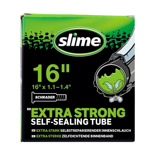 Slime self-sealing inner tube 16 Inch AV 16 x 1.10 - 1.40 Schrader 35 mm valve