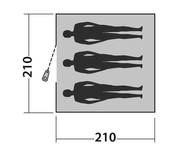 3 Personen Zelt Easy Camp Flameball 300 - Grun - Campingzelt