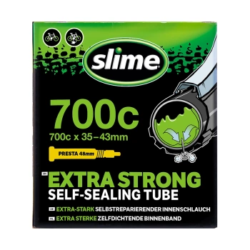 Slime self-sealing inner tube 28 Inch SV 700c x 35 - 43 Presta Valve 48mm