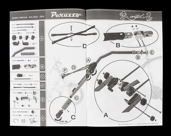 Peruzzo Tandemstange Angel Bar 10—20 Zoll, Einheitsgröße Schwarz