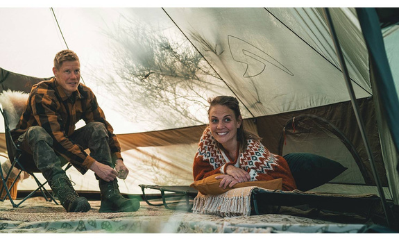 Camping Travel Bed Robens Settler Bed - black