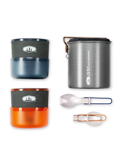 Camping Kochset GSI Outdoors Halulite MicroDualist – Koch-/Essset für 2 Personen
