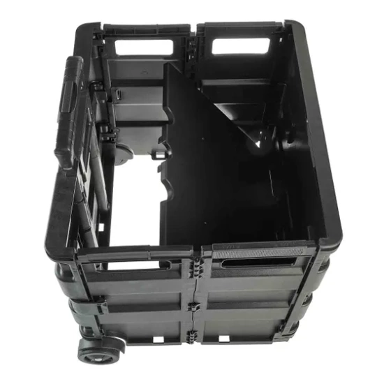 Keeeper Olli Foldable Shopping Trolley 65 Litre with 2 Wheels - Black