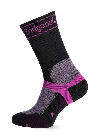Bridgedale MTB Winter Weight T2 Merino Sport Boot - black/purple