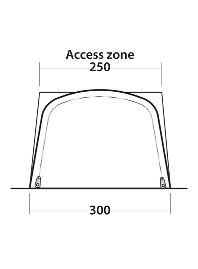 Vorzelte für Camper Outwell Waystone 240 – schwarz/grau Anbauzelt für Wohnmobil