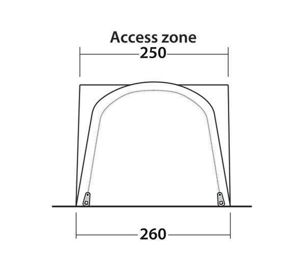 Wohnmobilzelt Outwell Newburg 160 Air - grau