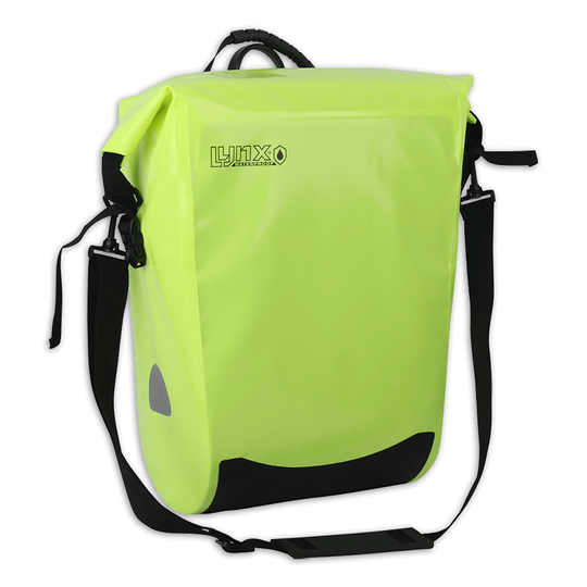 Wasserdichte Fahrradtasche Lynx 23 L – Neon-Gelb Wasserdichte Radtasche