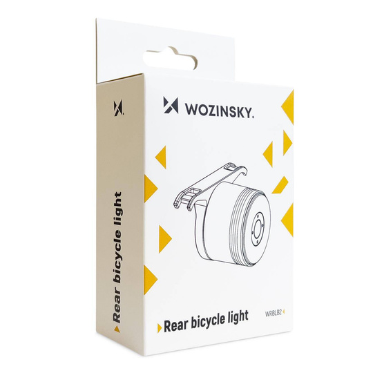 Rear LED bike light Wozinsky WRBLB2 - USB, red light