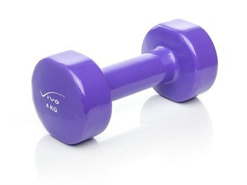 Vinyl covered Dumbbell 4 kg Purple - sold single