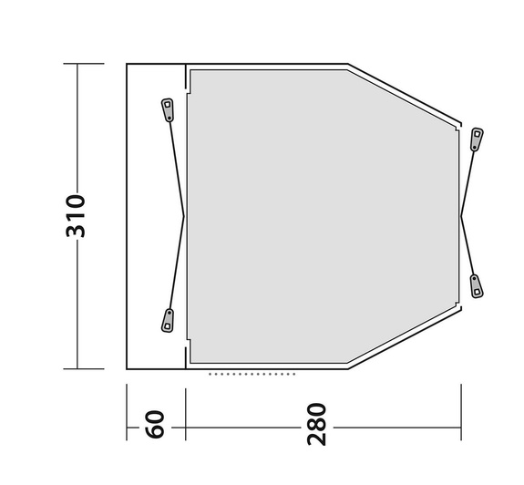 Vorzelte für Camper Easy Camp Shamrock – tunnelartiges Anbauzelt für Wohnmobil