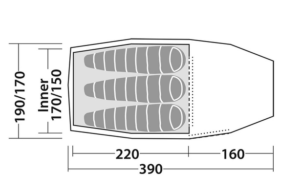3 Personen Zelt Robens Pioneer 3EX - Blau