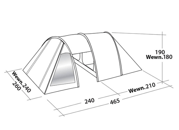4 - Person Tent Easy Camp Galaxy 400 - rustic green