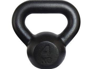 Kawmet Kugelhantel aus Gusseisen 4 kg Schwarz