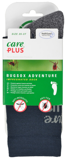 Trekking-Socken Care Plus Bugsox Adventure technische Trekkingsocken Schwarz