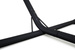 909 Outdoor Garden hammock with stand 200x100cm black/white