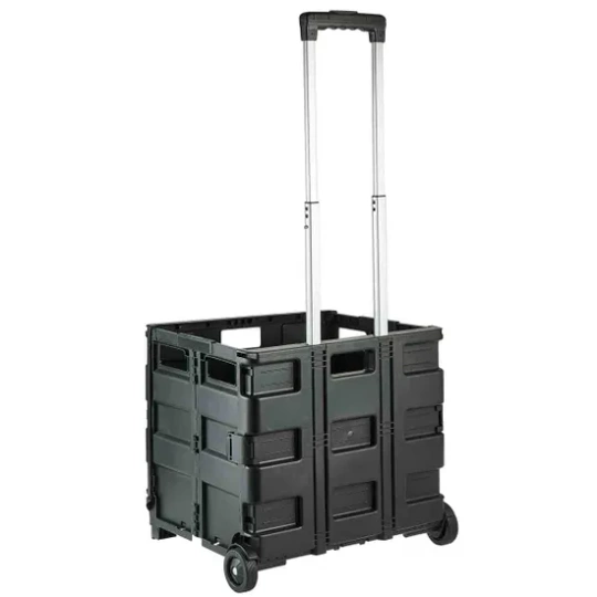 Keeeper Olli Foldable Shopping Trolley 65 Litre with 2 Wheels - Black