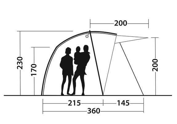 Caravanzelt / Van-Zelt Outwell Woodcrest – Vorzelt für Campervans