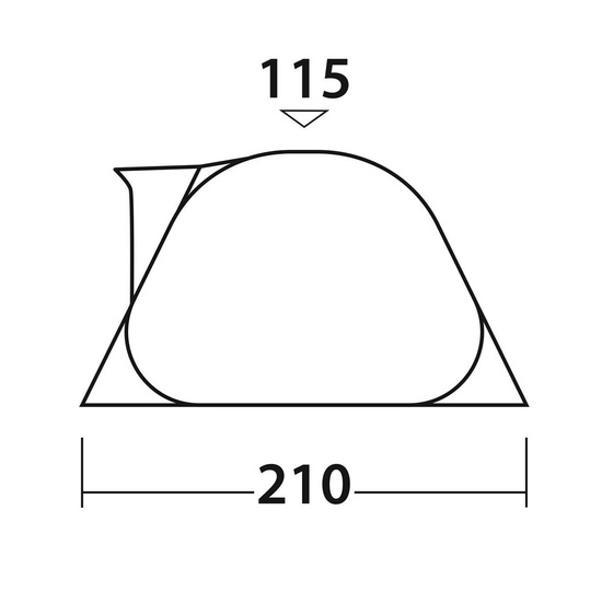 3 Personen Zelt Easy Camp Flameball 300 - Grun - Campingzelt