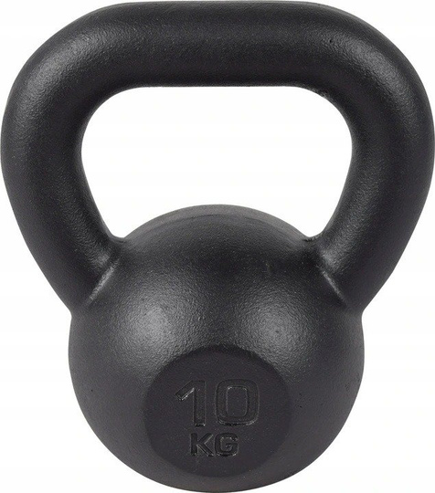 Kawmet Kugelhantel aus Gusseisen 10 kg Schwarz