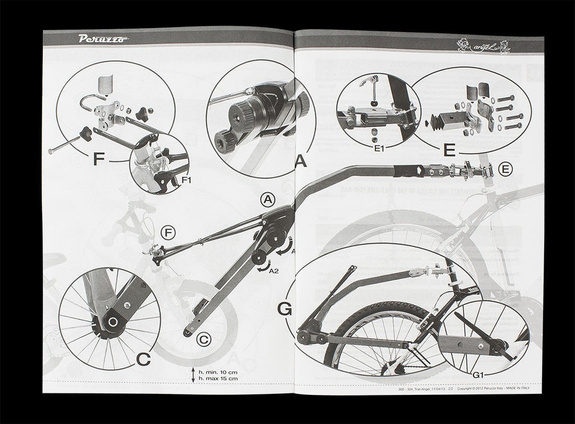 Peruzzo Tandemstange Angel Bar 10—20 Zoll, Einheitsgröße Gelb