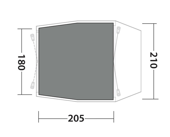 Outwell Zeltunterlage / Camping-Zeltboden Footprint Dunecrest – schwarz/grau