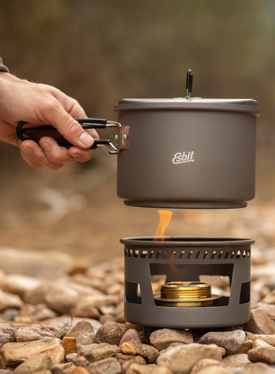 Esbit Spirituskochset - inkl. 1500 ml Topf - hartanodisiertes Aluminium