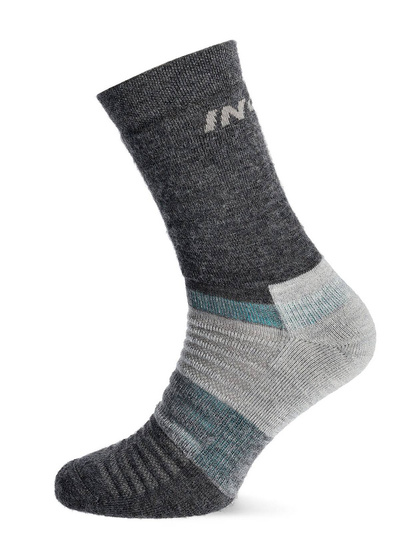 Merino-Outdoor-Socken Inov-8 Merino High Sock Grau Trekkingsocken Laufsocken