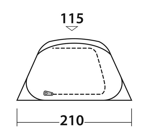 3 Personen Zelt Easy Camp Flameball 300 - Grun - Campingzelt