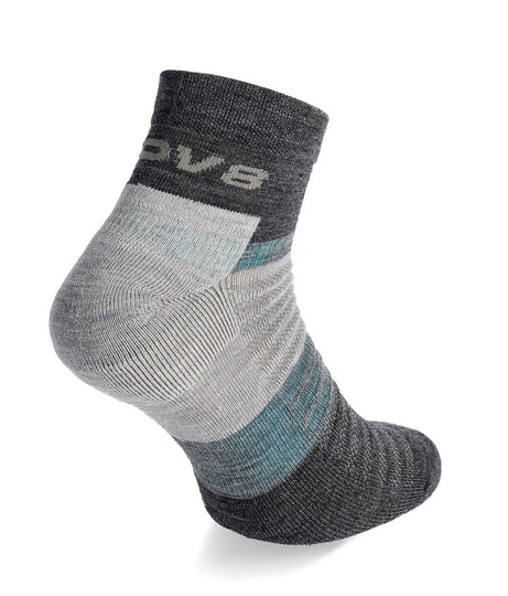 Merino Socken Inov-8 Merino Mid Sock – Grey Melange Trekkingsocken Laufsocken