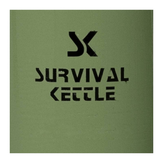 Survival Kettle Green aluminum travel kettle + steel stove