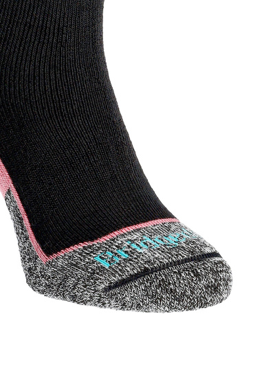 Damen Skisocken Bridgedale Ski Mid+ Merino P Pattern - schwarz/koralle