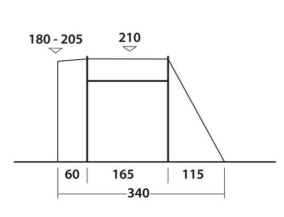 Vorzelte für Camper Easy Camp Shamrock – tunnelartiges Anbauzelt für Wohnmobil