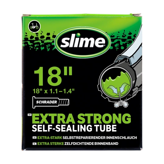 Slime self-sealing inner tube 18" AV 18 x 1.10 - 1.40 Schrader 35 mm valve