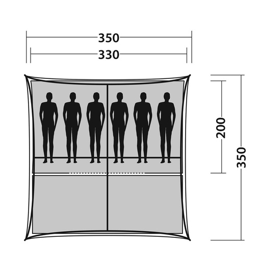 6 Personen Zelt Easy Camp Camp Shelter – Schlafzelt / Aufenthaltszelt