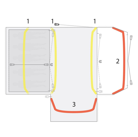 5 Personen Zelt Outwell Oakdale 5PA - Grün Camping Zelt Kuppel - Tunnelzelt